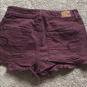 Maroon Jean Shorts Size 4